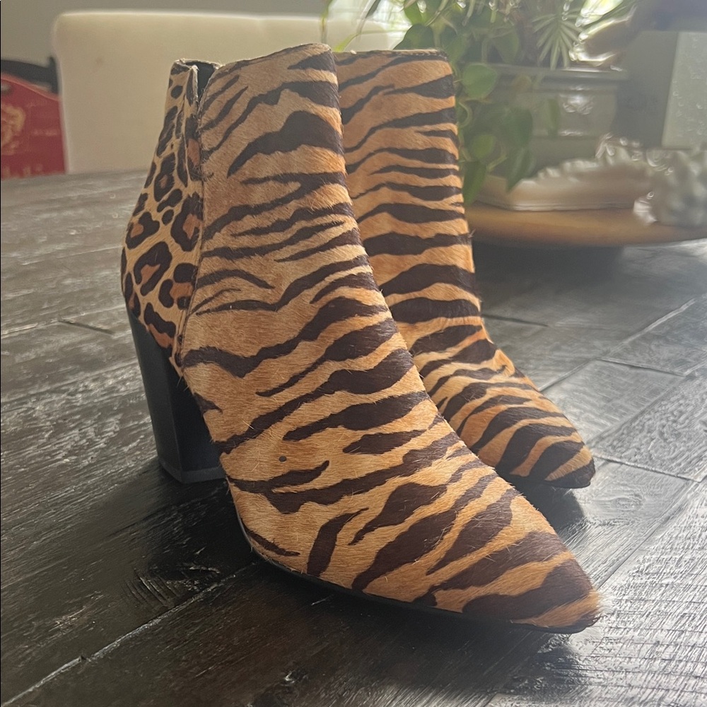 Dolce Vita Animal Print Ankle Booties